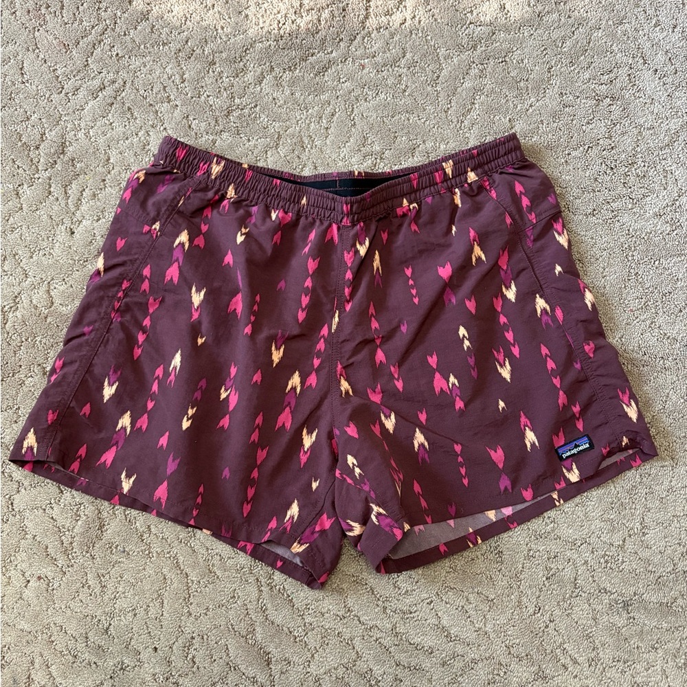 Patterned Brown and Pink Shorts